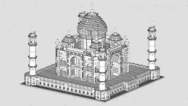 泰姬陵建筑SU模型