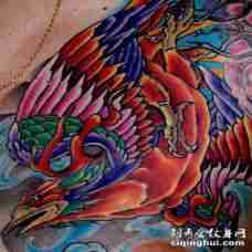 惊艳的彩色凤凰艺术品纹身图案