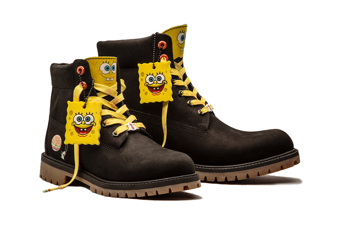 The SpongeBob x Timberland 推出合作款工装靴海绵宝宝，我们去抓水母吧！