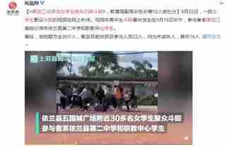 黑龙江30多名女学生街头约架斗殴