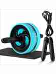 【优个精选】索维尔 SW-0100健腹轮静音腹肌轮健身器材运动巨轮收腹健腹器锻炼腹肌滚轮减肚子 带跳绳款